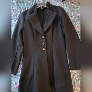 SHEIN Classic Black Pea Coat